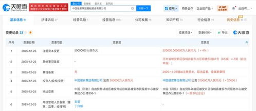 中国雄安集团基础建设公司增资至52亿元，助力信息系统集成服务高质量发展